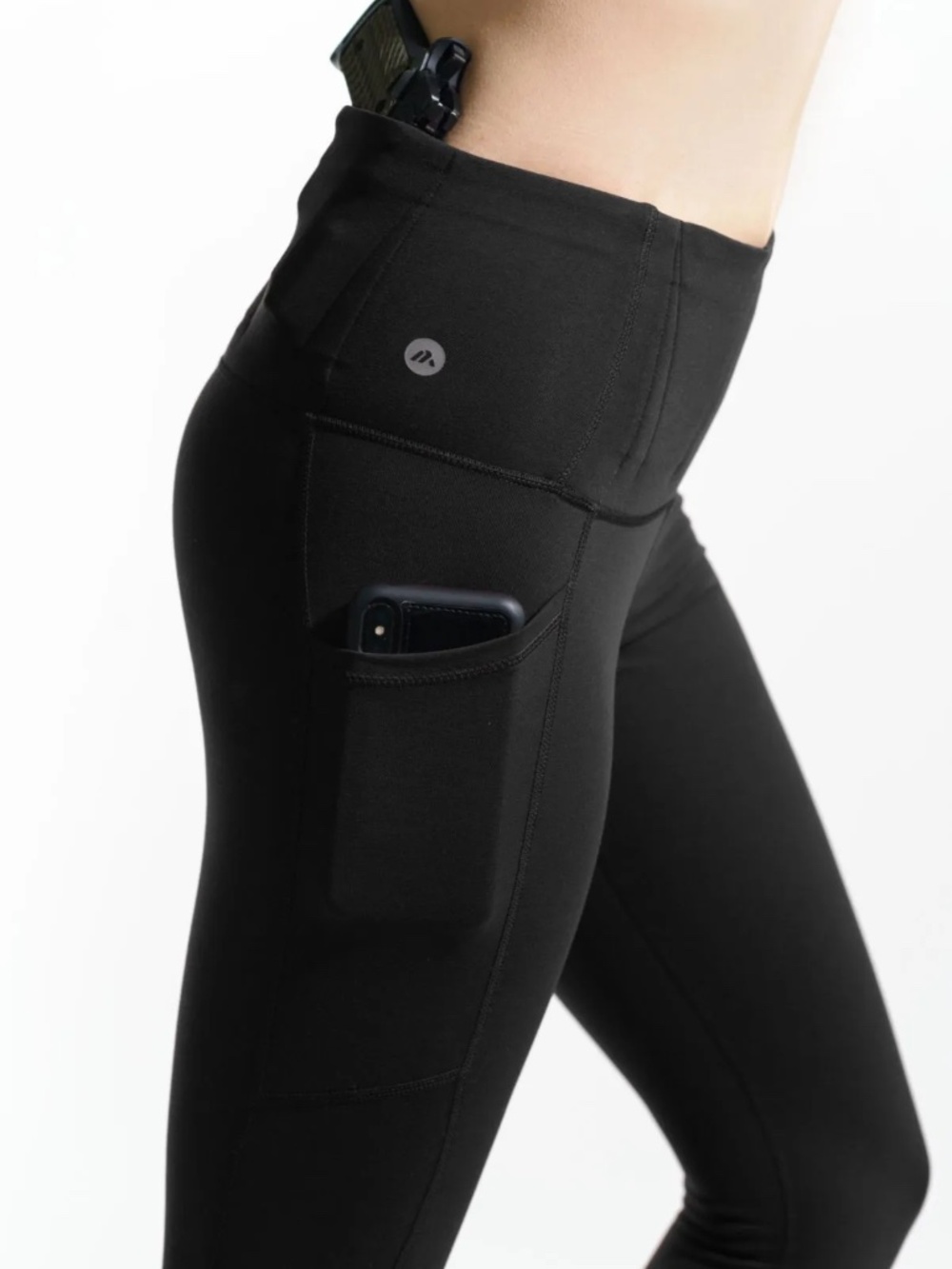 Alexo Athletica Black Matte 7/8 Carry Wear Legging, Sz- S